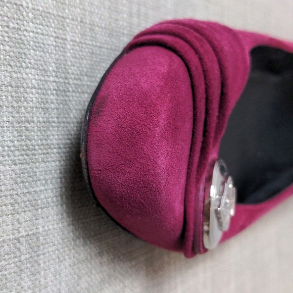 Gucci Hysteria Flats, Sz. 7.5, Dark Magenta - Picture 4 of 9